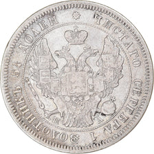 Moneta, Russia, Nicholas I, 25 Kopeks, 1847, Saint-Petersburg, MB+, Argento