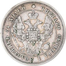 Monnaie, Russie, Nicholas I, 25 Kopeks, 1847, Saint-Petersburg, TTB, Argent