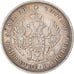 Moneda, Rusia, Nicholas I, 25 Kopeks, 1850, Saint-Petersburg, MBC, Plata