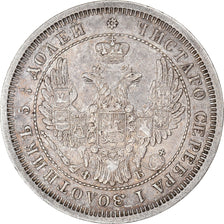 Munten, Rusland, Nicholas I, 25 Kopeks, 1857, Saint-Petersburg, ZF, Zilver