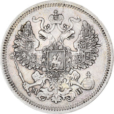 Moeda, Rússia, Alexander II, 20 Kopeks, 1862, Saint-Petersburg, AU(55-58)
