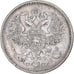 Monnaie, Russie, Nicholas II, 20 Kopeks, 1868, Saint-Petersburg, SUP, Argent
