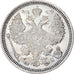 Moneda, Rusia, Nicholas II, 20 Kopeks, 1915, Saint-Petersburg, SC+, Plata