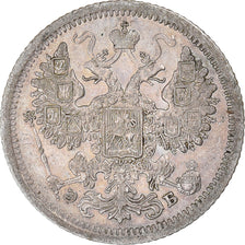 Monnaie, Russie, Nicholas II, 15 Kopeks, 1907, Saint-Petersburg, TTB+, Argent