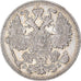Moneda, Rusia, Nicholas II, 15 Kopeks, 1909, Saint-Petersburg, MBC, Plata