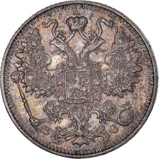 Moneda, Rusia, Nicholas II, 15 Kopeks, 1913, Saint-Petersburg, MBC+, Plata