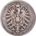 Monnaie, Empire allemand, Wilhelm I, Mark, 1876, Frankfurt, TB+, Argent, KM:7