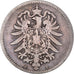 Moneta, GERMANIA - IMPERO, Wilhelm I, Mark, 1876, Frankfurt, MB+, Argento, KM:7