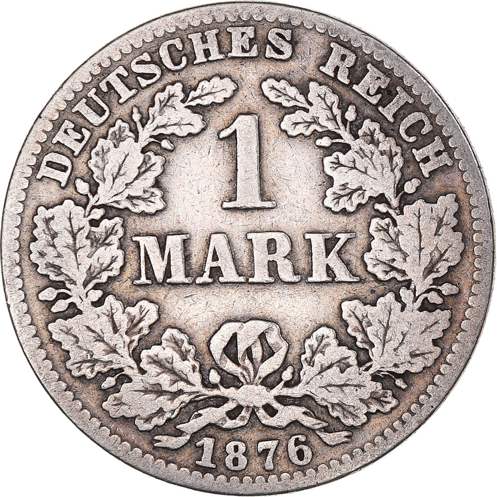 Monnaie, Empire allemand, Wilhelm I, Mark, 1876, Frankfurt, TB+, Argent, KM:7