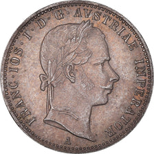 Munten, Oostenrijk, Franz Joseph I, 1/4 Florin, 1858, Vienna, PR, Zilver