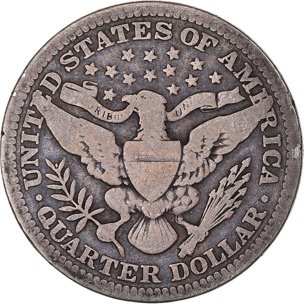 Monnaie, États-Unis, Barber Quarter, Quarter, 1907, U.S. Mint, Philadelphie