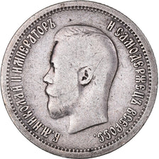 Coin, Russia, Nicholas II, 25 Kopeks, 1896, Saint-Petersburg, VF(20-25), Silver