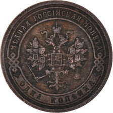 Moneda, Rusia, Nicholas II, Kopek, 1903, Saint-Petersburg, BC+, Cobre, KM:9.2