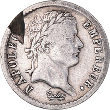 Moneda, Francia, Napoleon I, 1/2 Franc, 1808, Paris, BC+, Plata, KM:680.1
