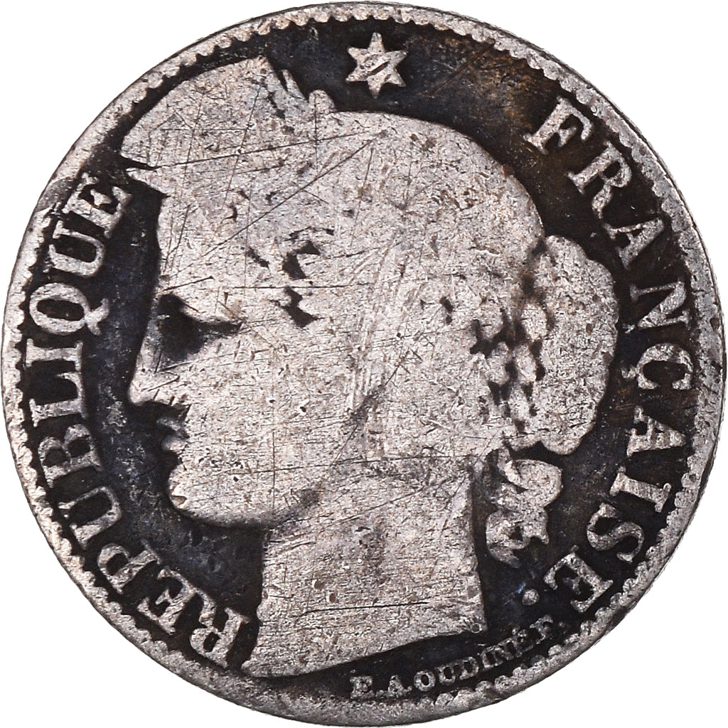 Moneda, Francia, Cérès, 50 Centimes, 1881, Paris, BC, Plata, KM:834.1