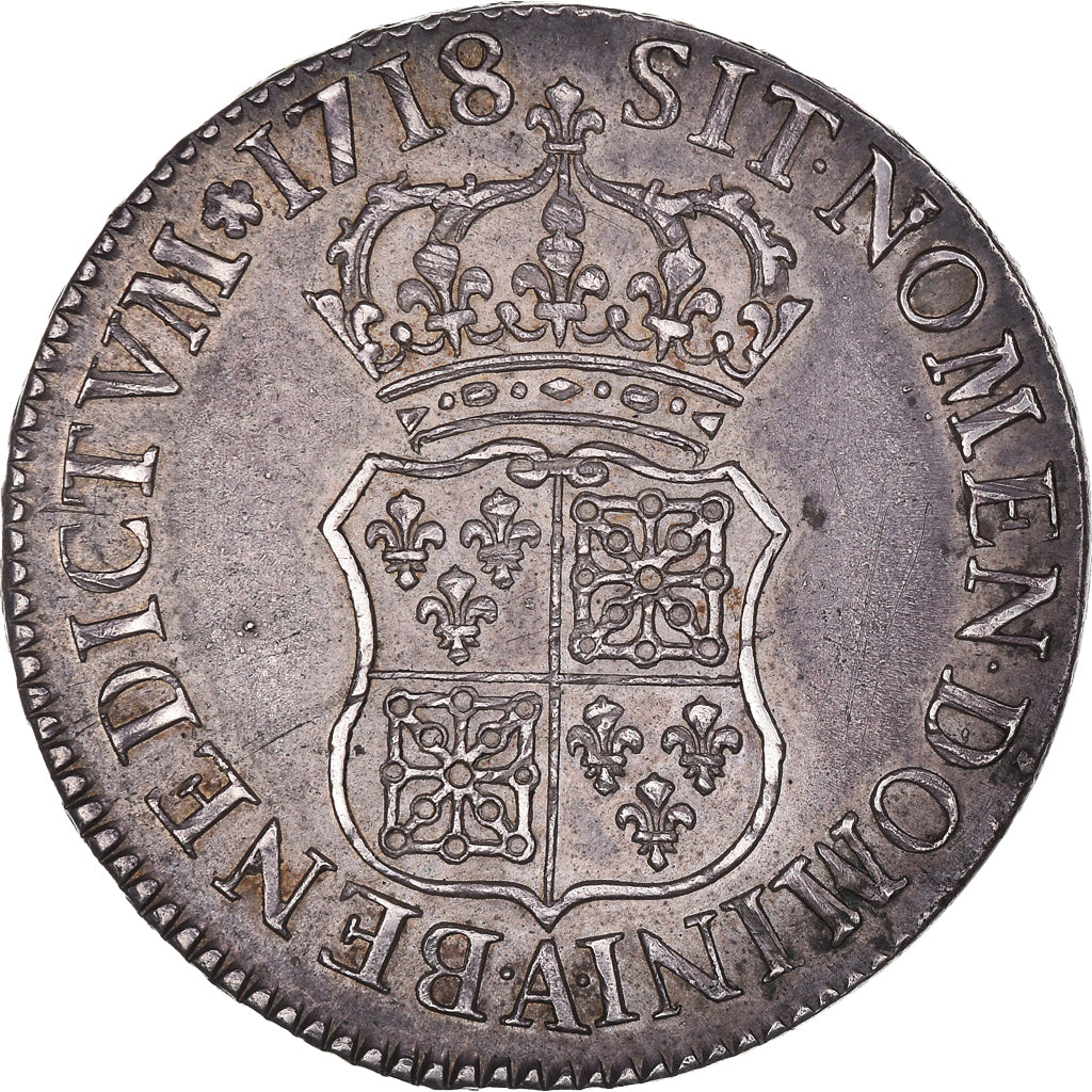 Monnaie, France, Louis XV, Écu de France-Navarre, Ecu, 1718, Paris, TTB+