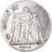 Moneda, Francia, Union et Force, 5 Francs, AN 8, Paris, MBC, Plata, KM:639.1