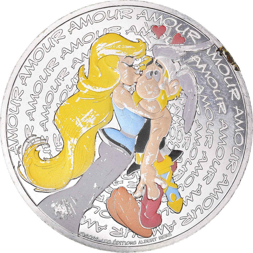 França, 50 Euro, Astérix - Amour, 2022, Monnaie de Paris, AU(50-53), Prata