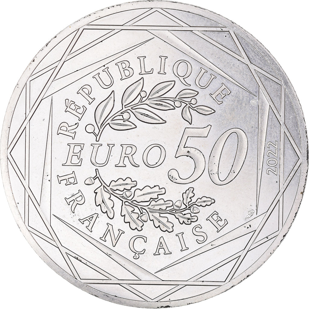 França, 50 Euro, Astérix - Amour, 2022, Monnaie de Paris, AU(50-53), Prata