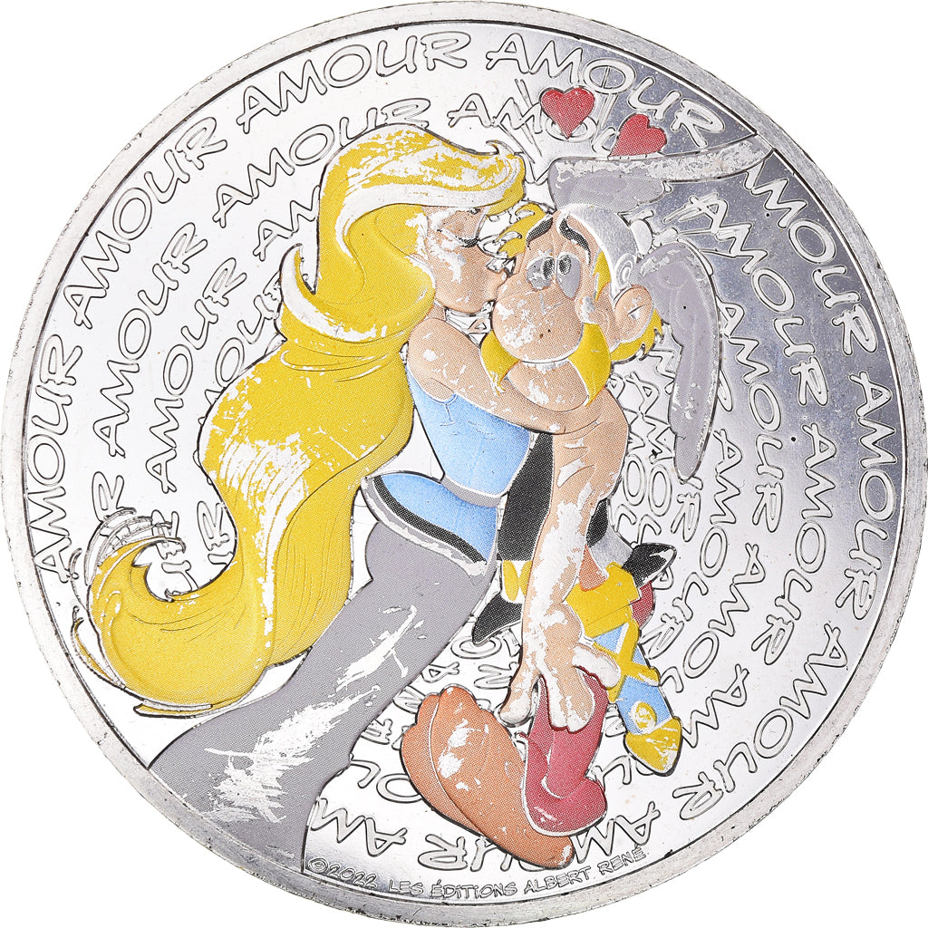 Frankrijk, 50 Euro, Astérix - Amour, 2022, Monnaie de Paris, ZF+, Zilver
