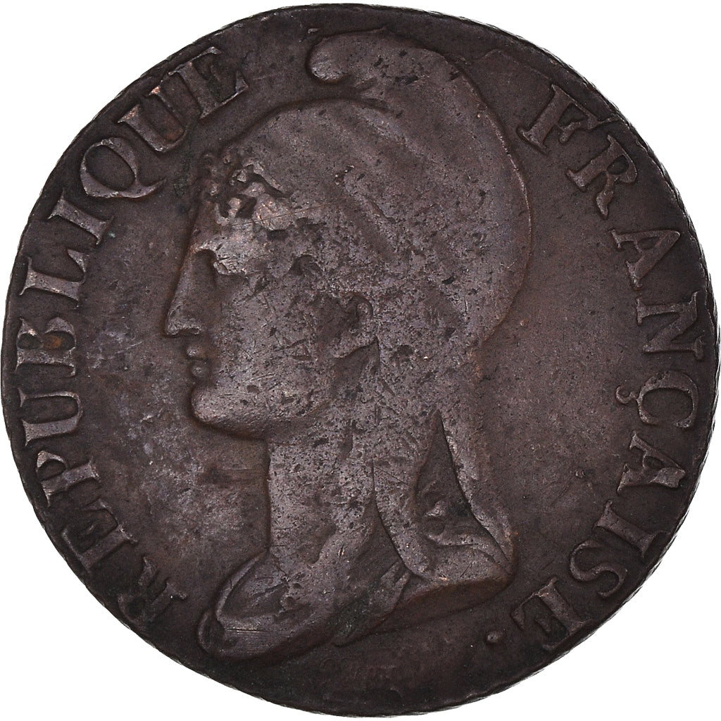 Moeda, França, Dupré, 5 Centimes, AN 4, Paris, VF(30-35), Bronze, KM:635.1