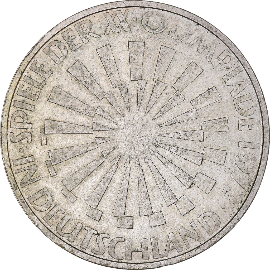 Moneta, GERMANIA - REPUBBLICA FEDERALE, Munich olympics, 10 Mark, 1972, Hamburg