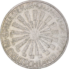 Moeda, ALEMANHA - REPÚBLICA FEDERAL, Munich olympics, 10 Mark, 1972, Hamburg