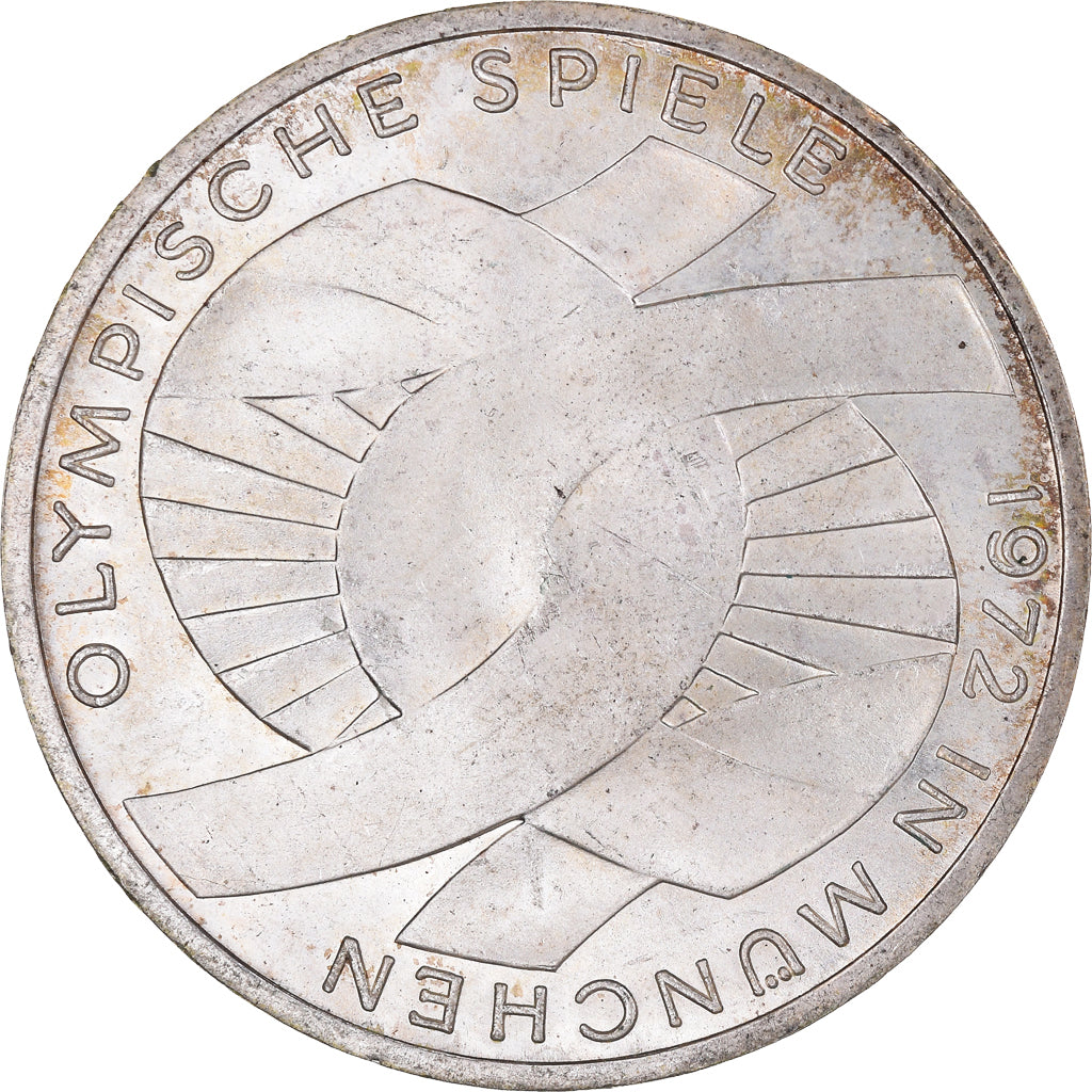 Coin, GERMANY - FEDERAL REPUBLIC, Munich olympics, 10 Mark, 1972, Karlsruhe