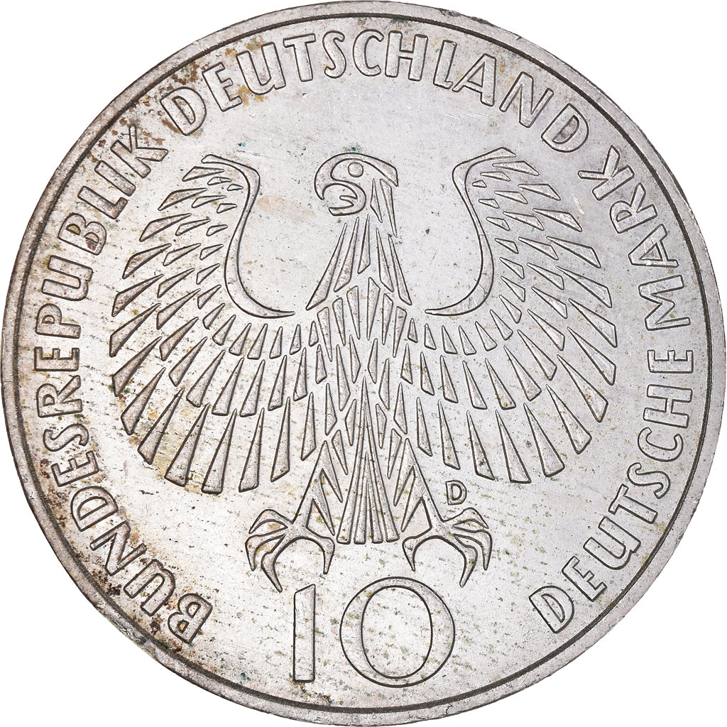 Moeda, ALEMANHA - REPÚBLICA FEDERAL, Munich olympics, 10 Mark, 1972, Munich