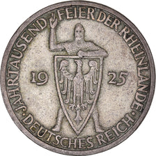 Coin, GERMANY, WEIMAR REPUBLIC, 3 Mark, 1925, Munich, EF(40-45), Silver