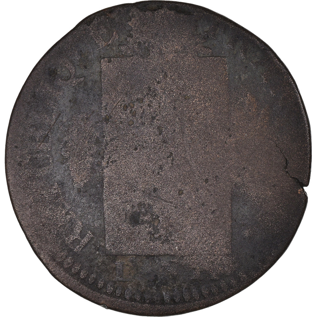 Moneta, Francia, Sol aux Balances, AN II, B, Rame, Gadoury:19