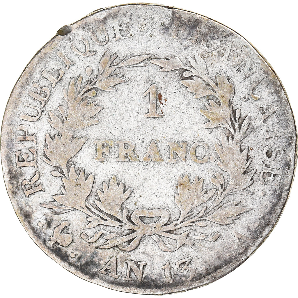 Coin, France, Napoleon I, Franc, AN 13, Paris, VF(30-35), Silver, KM:656.1
