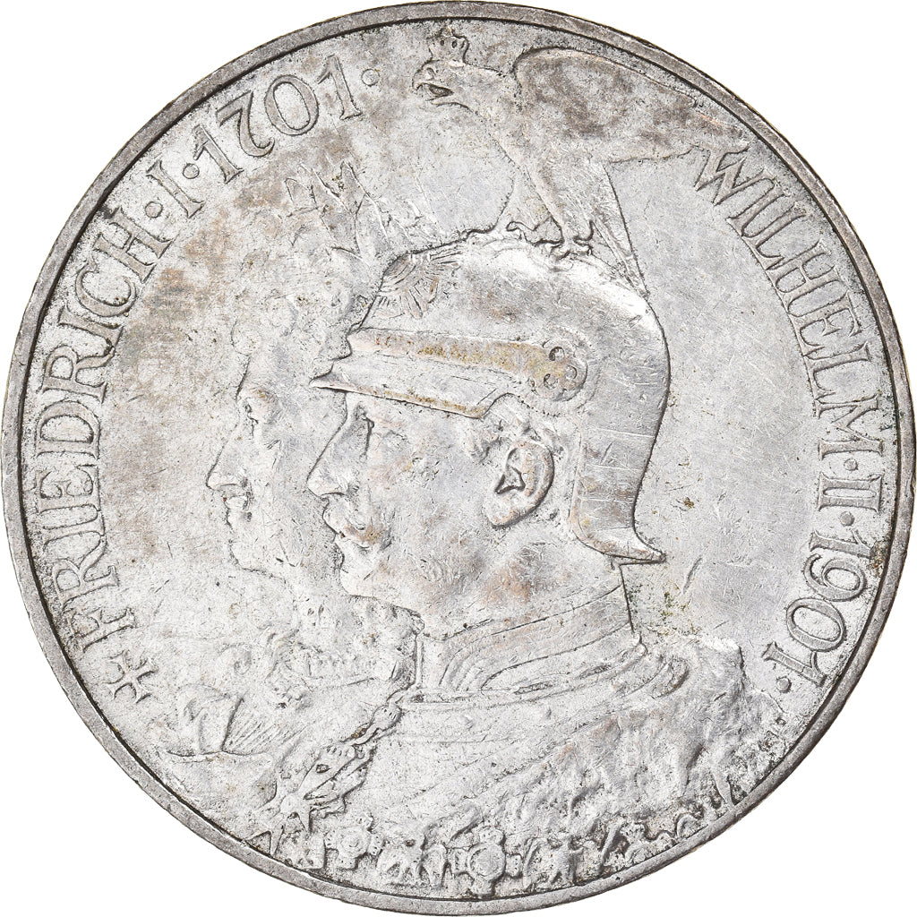Moneda, Estados alemanes, PRUSSIA, Wilhelm II, 5 Mark, 1901, Berlin, MBC, Plata