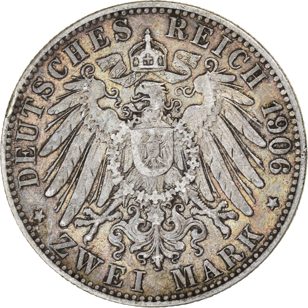 Münze, Deutsch Staaten, HAMBURG, 2 Mark, 1906, Hamburg, SS, Silber, KM:612