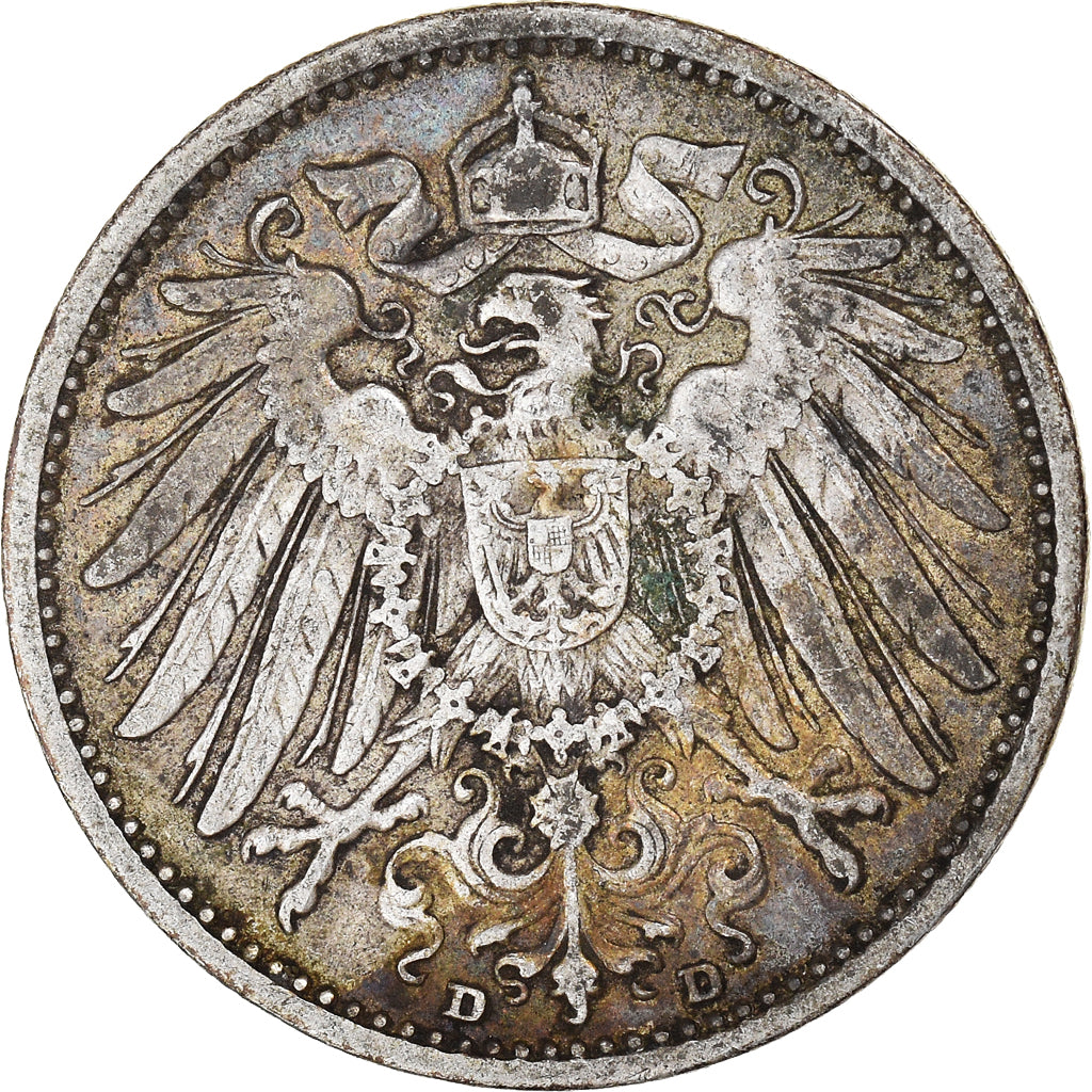 Moneta, NIEMCY - IMPERIUM, Wilhelm II, Mark, 1907, Munich, EF(40-45), Srebro