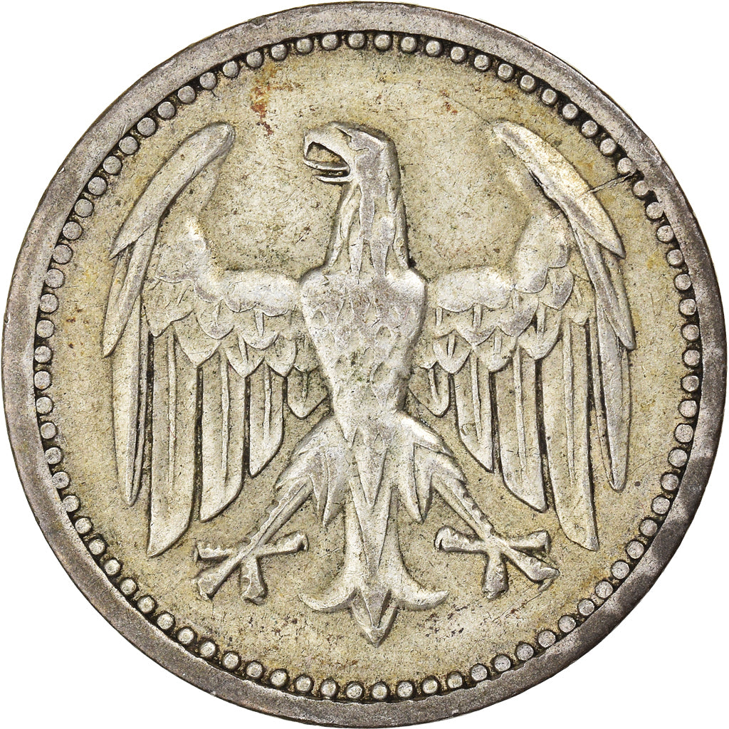 Coin, GERMANY, WEIMAR REPUBLIC, 3 Mark, 1924, Berlin, EF(40-45), Silver, KM:43