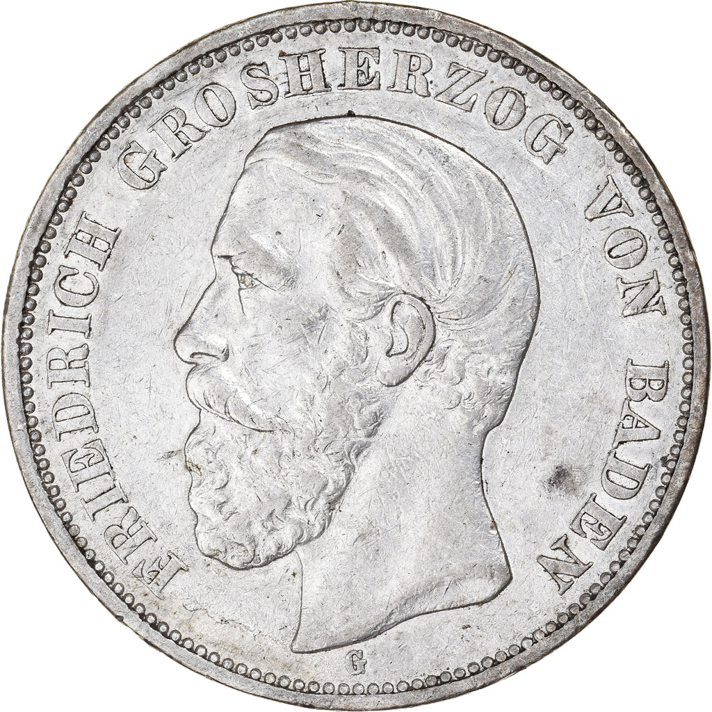 Moneta, Landy niemieckie, BADEN, Friedrich I, 5 Mark, 1901, Karlsruhe