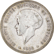 Moneda, Luxemburgo, Charlotte, 10 Francs, 1929, Stuttgart, MBC, Plata, KM:39