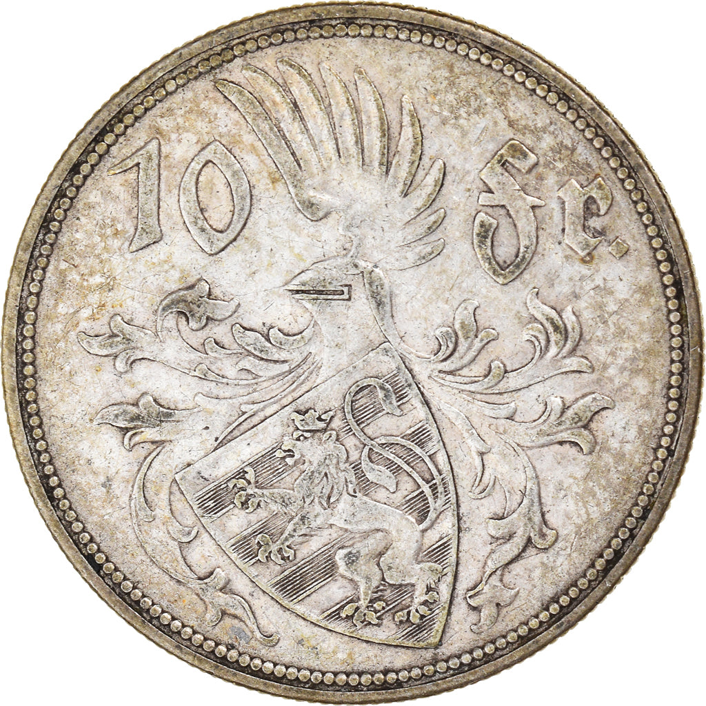 Moneta, Lussemburgo, Charlotte, 10 Francs, 1929, Stuttgart, BB, Argento, KM:39