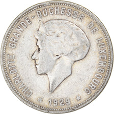 Coin, Luxembourg, Charlotte, 10 Francs, 1929, Stuttgart, EF(40-45), Silver