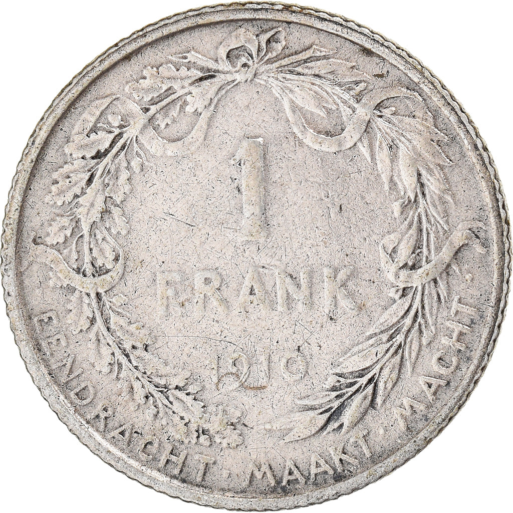 Moneta, Belgio, Albert I, Franc, 1910, Brussels, BB, Argento, KM:73.1