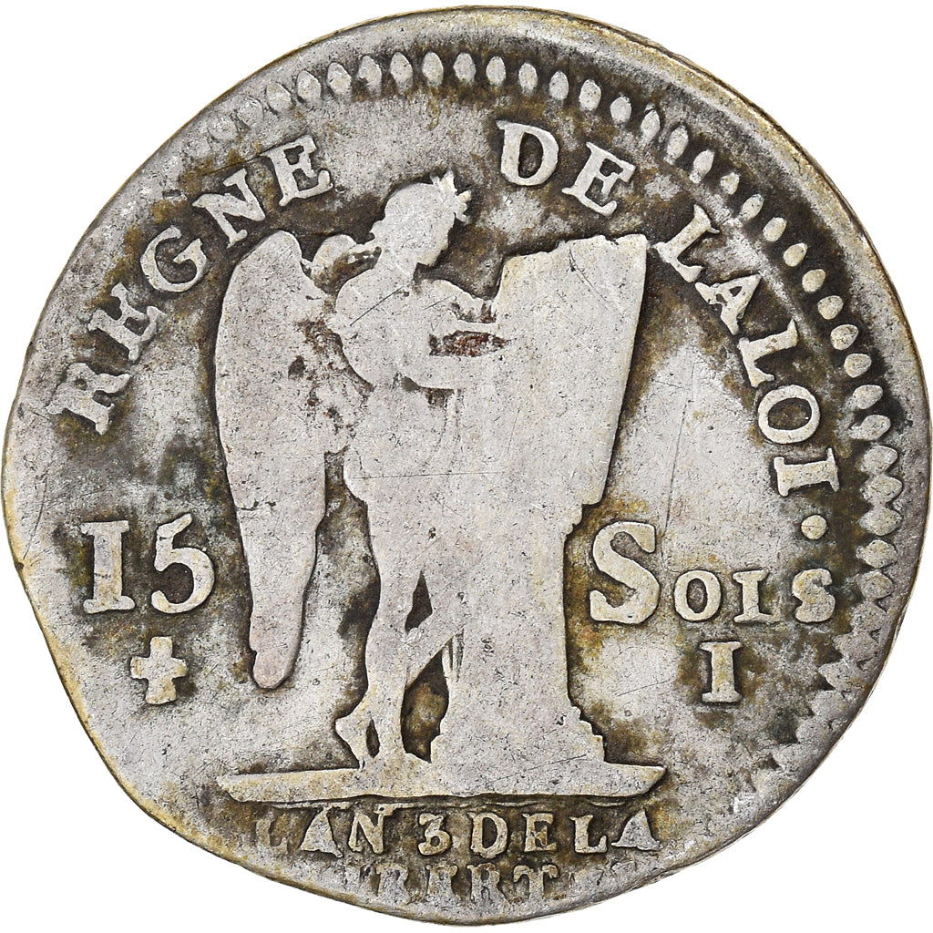 Monnaie, France, Louis XVI, 15 sols françois, 1791, Limoges, TB, Argent