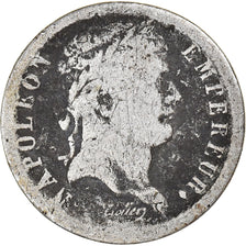 Moneta, Francia, Napoleon I, 1/2 Franc, 1808, Lyon, MB, Argento, KM:680.4