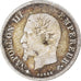 Moeda, França, Napoleon III, 20 Centimes, 1860, Strasbourg, 6/5, VF(30-35)