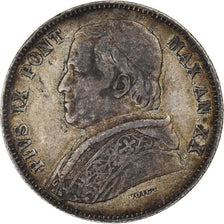 Monnaie, États italiens, PAPAL STATES, Pius IX, 20 Baiocchi, 1865, Roma, TB+