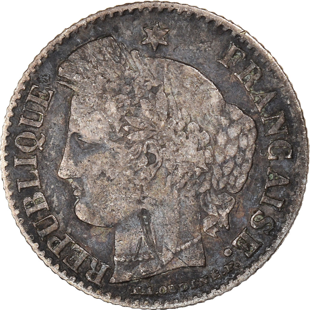 Moneta, Francia, Cérès, 20 Centimes, 1850, Paris, MB+, Argento, KM:758.1