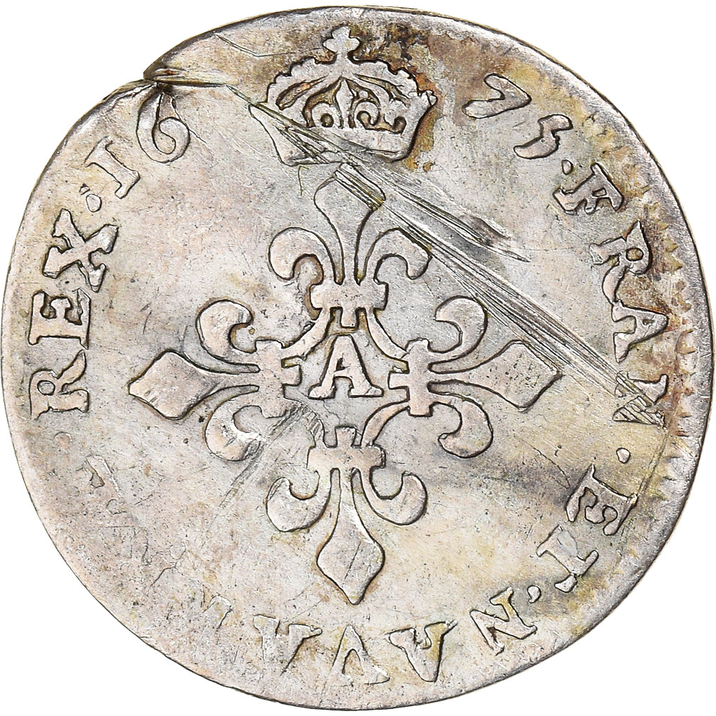 Moneta, Francia, Louis XIV, 4 Sols des Traitants, 1675, Paris, MB+, Argento