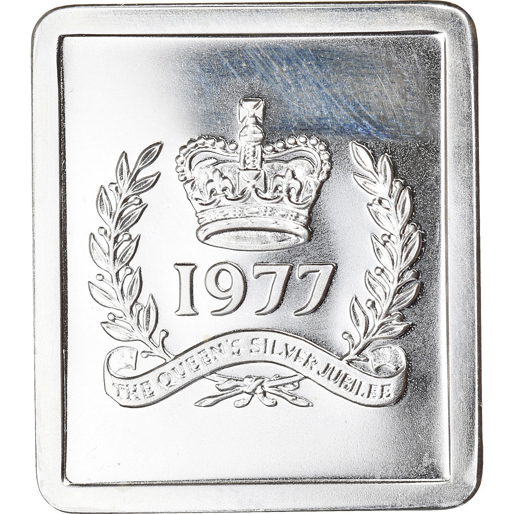 Isle of Man, Mint token, the Queen's silver jubilee, 1977, MS(63), Silver