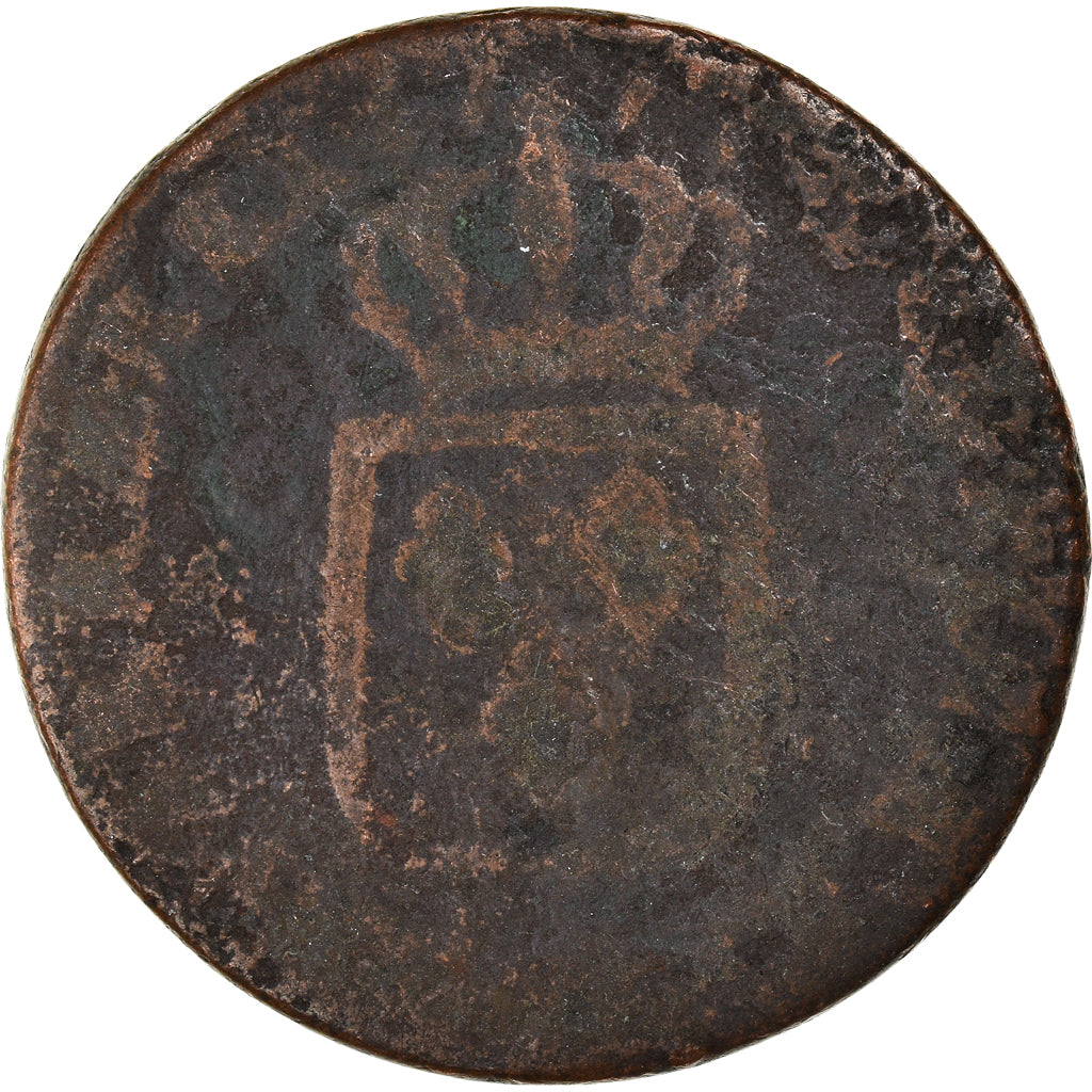 Munten, Frankrijk, Louis XV, Sol, ZG, Koper, Gadoury:280