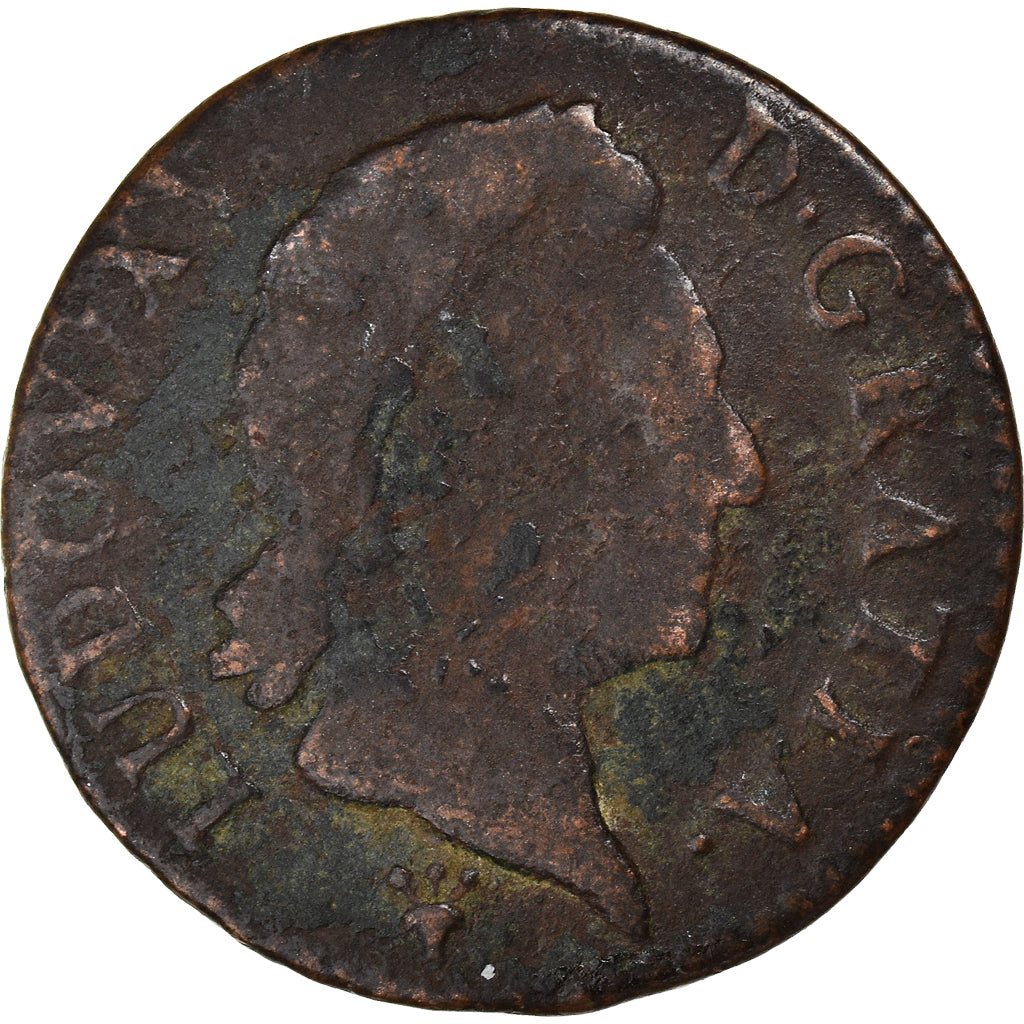 Munten, Frankrijk, Louis XV, 1/2 Sol, 1770, Reims, FR, Koper, KM:544.9